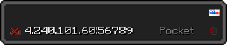 Userbar 320x64 in Minecraft-Stil für den Server 4.240.101.60:56789