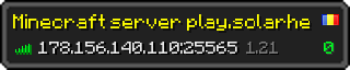 Userbar 320x64 in Minecraft-Stil für den Server 178.156.140.110:25565