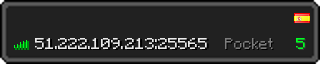 Userbar 320x64 in minecraft style for 51.222.109.213:25565