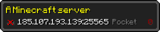 Userbar 320x64 in Minecraft-Stil für den Server 185.107.193.139:25565