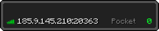 Userbar 320x64 in Minecraft-Stil für den Server 185.9.145.210:20363