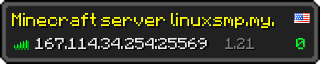 Userbar 320x64 in Minecraft-Stil für den Server 167.114.34.254:25569