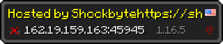 Userbar 320x64 in Minecraft-Stil für den Server 162.19.159.163:45945