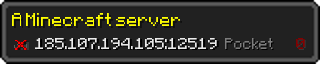 Userbar 320x64 in minecraft style for 185.107.194.105:12519