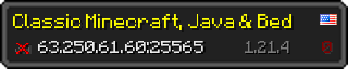 Userbar 320x64 in Minecraft-Stil für den Server 63.250.61.60:25565