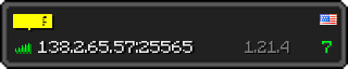 Userbar 320x64 in minecraft style for 138.2.65.57:25565