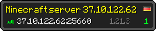 Userbar 320x64 in Minecraft-Stil für den Server 37.10.122.62:25660