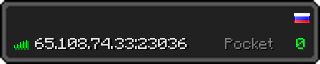 Userbar 320x64 in Minecraft-Stil für den Server 65.108.74.33:23036