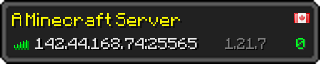 Userbar 320x64 in minecraft style for 142.44.168.74:25565