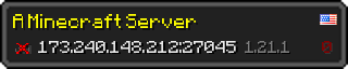 Userbar 320x64 in minecraft style for 173.240.148.212:27045