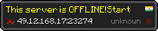 Userbar 320x64 in Minecraft-Stil für den Server 49.12.168.17:23274