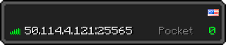 Userbar 320x64 in minecraft style for 50.114.4.121:25565