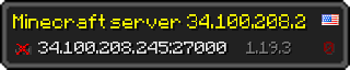 Userbar 320x64 in minecraft style for 34.100.208.245:27000