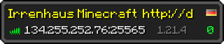 Userbar 320x64 in minecraft style for 134.255.252.76:25565