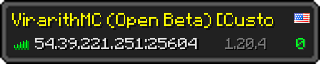 Userbar 320x64 in Minecraft-Stil für den Server 54.39.221.251:25604