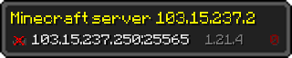 Userbar 320x64 in minecraft style for 103.15.237.250:25565