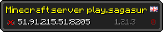 Userbar 320x64 in Minecraft-Stil für den Server 51.91.215.51:8205