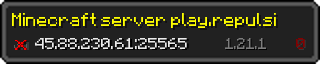 Userbar 320x64 in Minecraft-Stil für den Server 45.88.230.61:25565