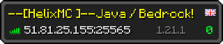 Userbar 320x64 in Minecraft-Stil für den Server 51.81.25.155:25565