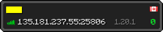 Userbar 320x64 in Minecraft-Stil für den Server 135.181.237.55:25806