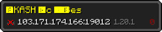 Userbar 320x64 in minecraft style for 103.171.174.166:19012