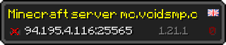 Userbar 320x64 in Minecraft-Stil für den Server 94.195.4.116:25565