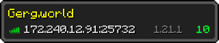 Userbar 320x64 in Minecraft-Stil für den Server 172.240.12.91:25732