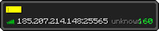 Userbar 320x64 in Minecraft-Stil für den Server 185.207.214.148:25565