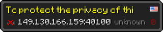 Userbar 320x64 in Minecraft-Stil für den Server 149.130.166.159:40100