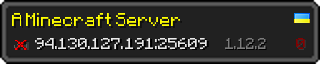 Userbar 320x64 in minecraft style for 94.130.127.191:25609