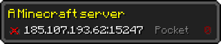 Userbar 320x64 in minecraft style for 185.107.193.62:15247