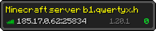 Userbar 320x64 in Minecraft-Stil für den Server 185.17.0.62:25834