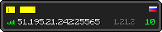 Userbar 320x64 in Minecraft-Stil für den Server 51.195.21.242:25565