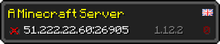 Userbar 320x64 in Minecraft-Stil für den Server 51.222.22.60:26905
