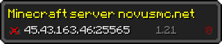 Userbar 320x64 in minecraft style for 45.43.163.46:25565