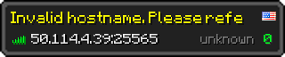 Userbar 320x64 in Minecraft-Stil für den Server 50.114.4.39:25565