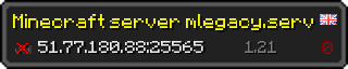Userbar 320x64 in minecraft style for 51.77.180.88:25565