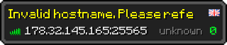 Userbar 320x64 in minecraft style for 178.32.145.165:25565