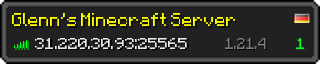 Userbar 320x64 in Minecraft-Stil für den Server 31.220.30.93:25565