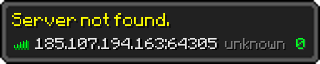 Userbar 320x64 in Minecraft-Stil für den Server 185.107.193.163:64305