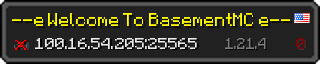 Userbar 320x64 in minecraft style for 100.16.54.205:25565