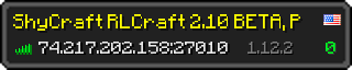 Userbar 320x64 in Minecraft-Stil für den Server 74.217.202.158:27010