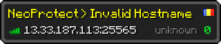 Userbar 320x64 in minecraft style for 13.33.187.113:25565