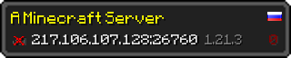 Userbar 320x64 in minecraft style for 217.106.107.128:26760