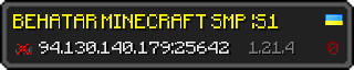 Userbar 320x64 in Minecraft-Stil für den Server 94.130.140.179:25642