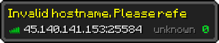 Userbar 320x64 in minecraft style for 45.140.141.153:25584