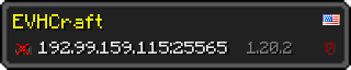 Userbar 320x64 in minecraft style for 192.99.159.115:25565