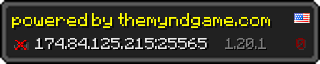 Userbar 320x64 in Minecraft-Stil für den Server 174.84.125.215:25565