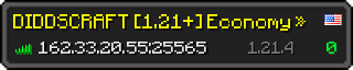 Userbar 320x64 in minecraft style for 162.33.20.55:25565