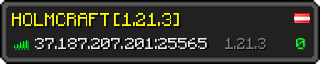 Userbar 320x64 in minecraft style for 37.187.207.201:25565